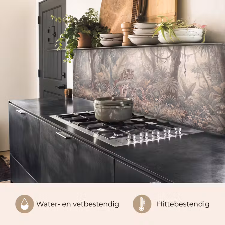 Tijger - Welp - Jungle - Illustratie - Dieren keuken achterwand 2 middel -usp_NL