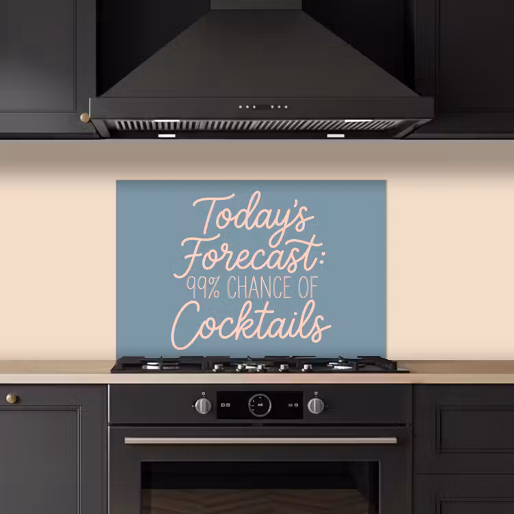 Today's Forecast - Cocktails - Blauw keuken achterwand spatscherm klein -sfeer1