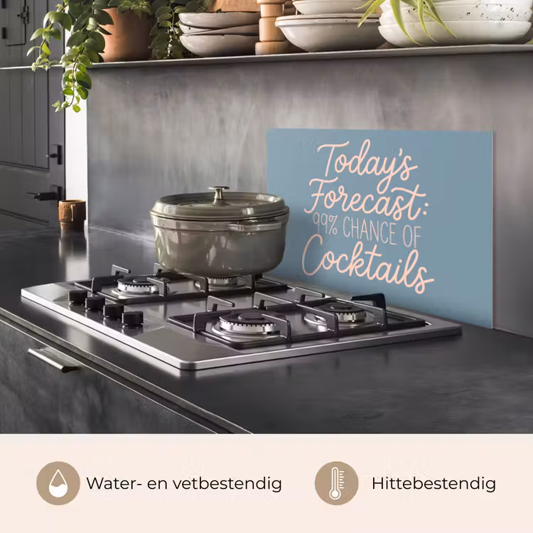 Today's Forecast - Cocktails - Blauw keuken achterwand spatscherm klein -usp_NL