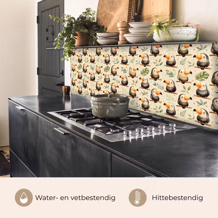 Toekans - Exotisch - Kleurrijk keuken achterwand 2 middel 871 -usp_NL
