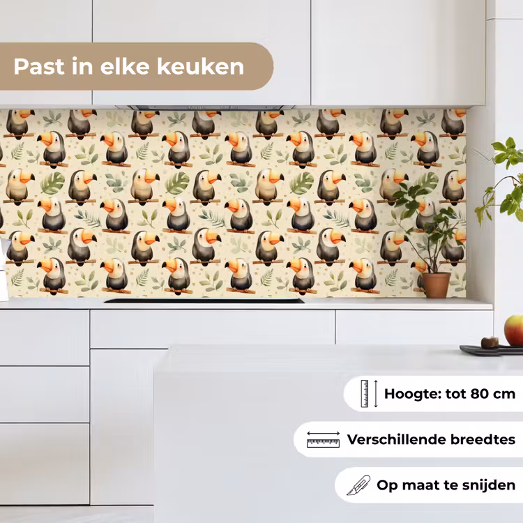 Toekans - Exotisch - Kleurrijk keuken achterwand 2 middel 871 -sfeer4_NL