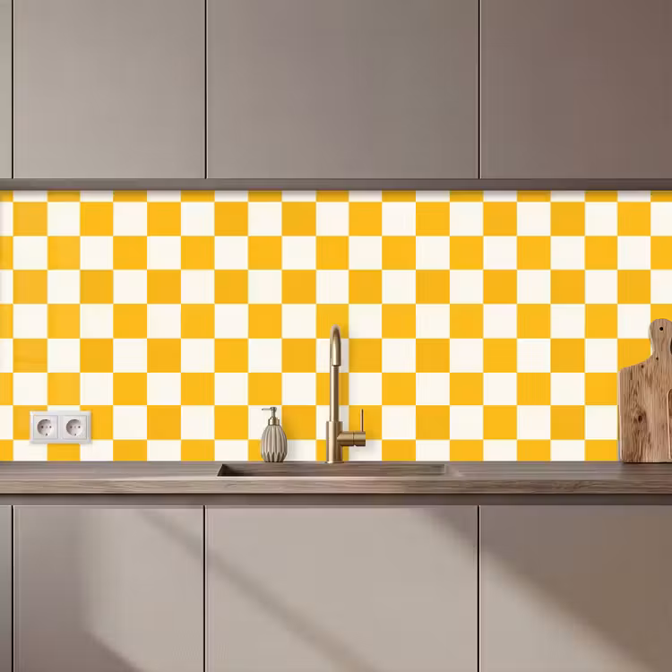 Traditioneel - Patroon - Geel keuken achterwand 2 middel 871 zz_3dshopping