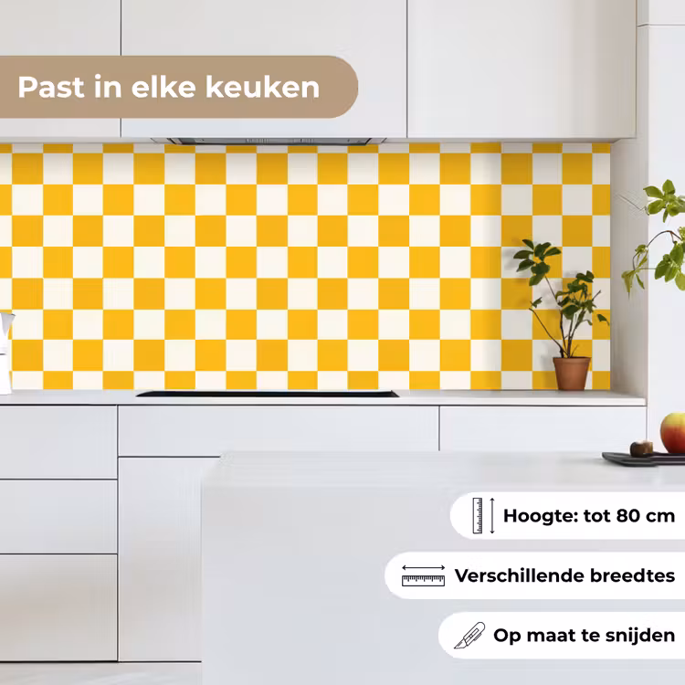 Traditioneel - Patroon - Geel keuken achterwand 2 middel 871 -sfeer4_NL