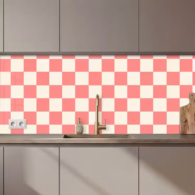 Traditioneel - Patroon - Roze keuken achterwand 2 middel 871 zz_3dshopping