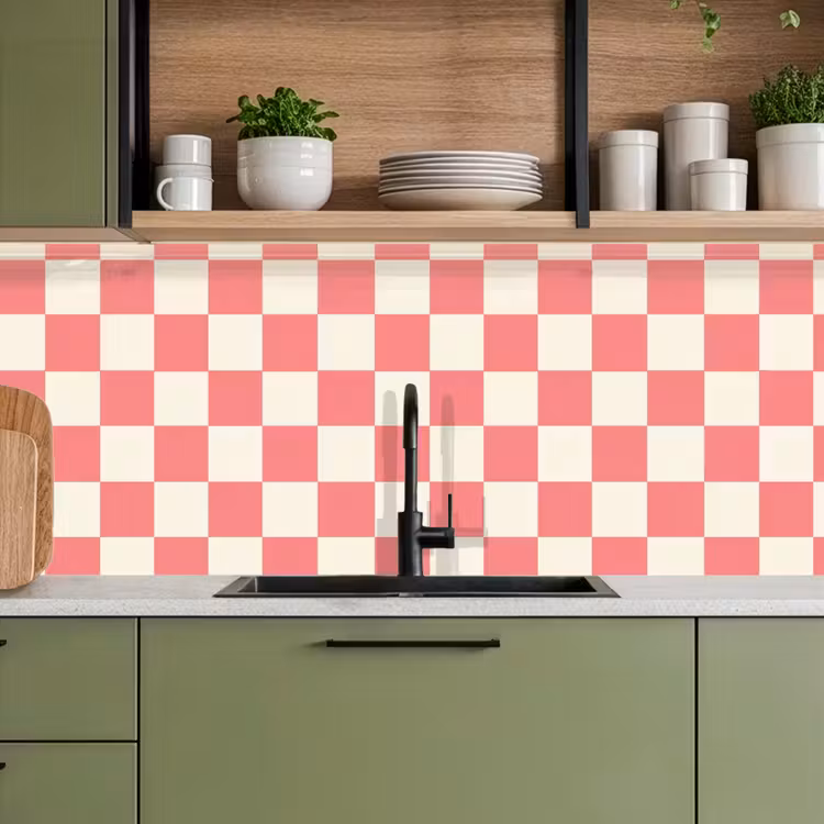Traditioneel - Patroon - Roze keuken achterwand 2 middel 871 -sfeer3