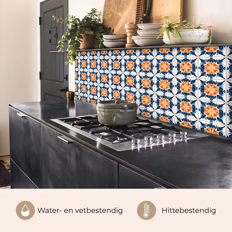 Traditioneel - Tegel - Oranje keuken achterwand 2 middel 871 -usp_NL