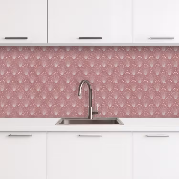 Trendy - Patroon - Roze keuken achterwand 2 middel 871 -3d