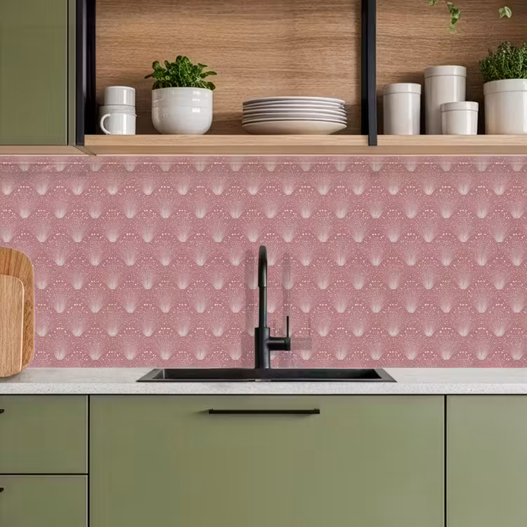 Trendy - Patroon - Roze keuken achterwand 2 middel 871 -sfeer3