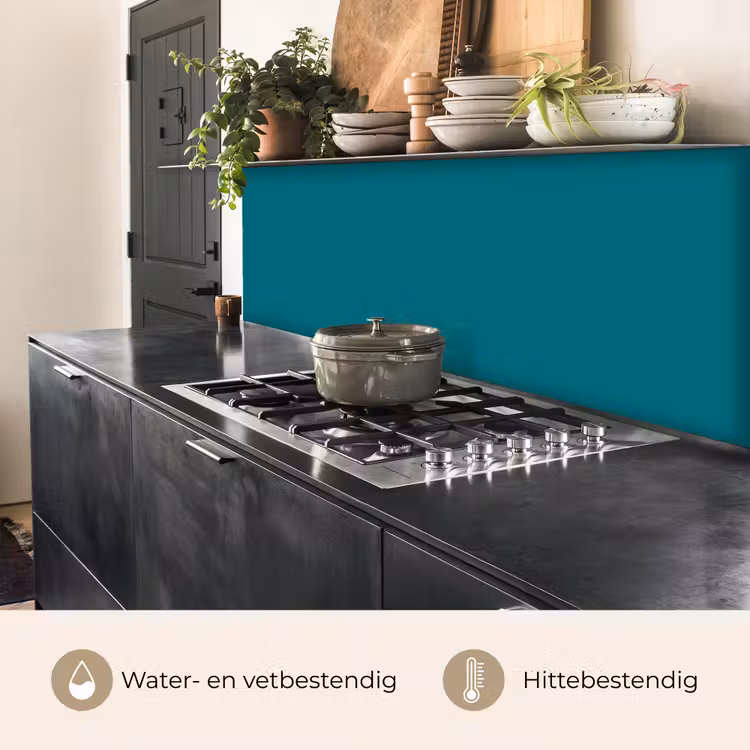 Tropical - Peacock - Blauw keuken achterwand 2 middel 871 -usp_NL