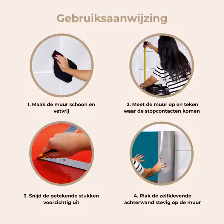 Tropical - Peacock - Blauw keuken achterwand 2 middel 871 -gebruiksaanwijzing_NL