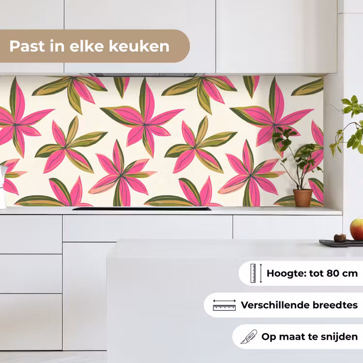 Tropisch - Bloem - Roze keuken achterwand 2 middel 871 -sfeer4_NL