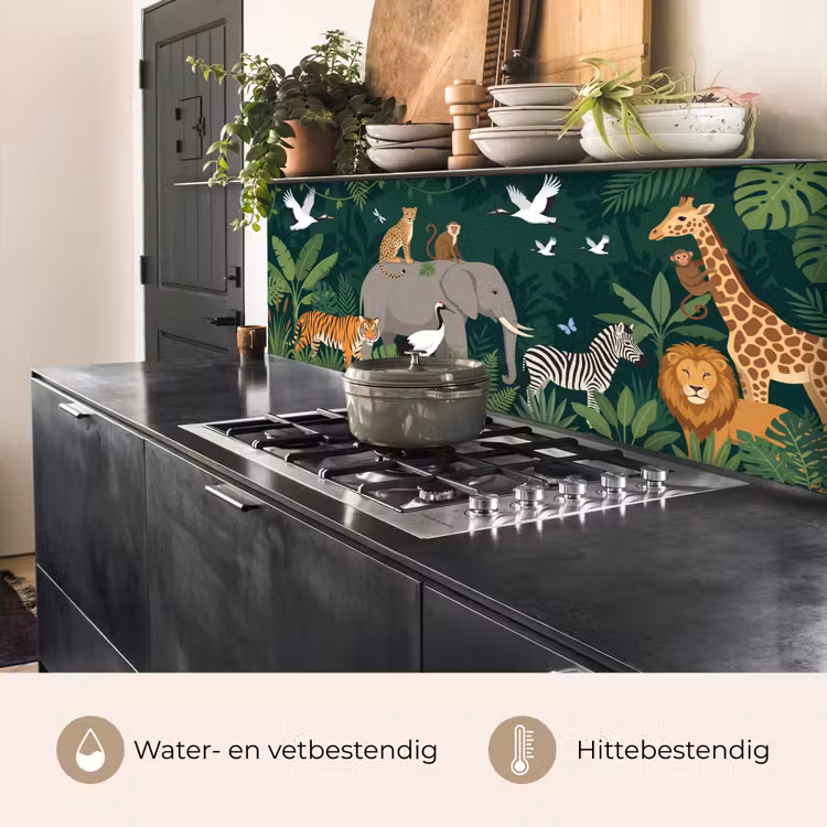 Tropisch - Jungle - Groen keuken achterwand 2 middel -usp_NL