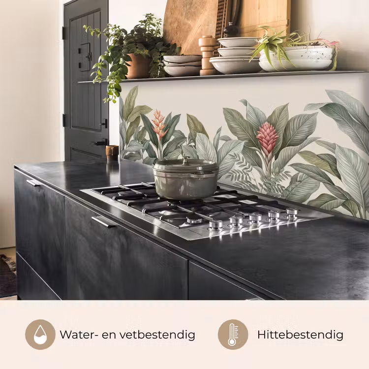 Tropisch - Planten - Modern - Groen keuken achterwand 2 middel -usp_NL