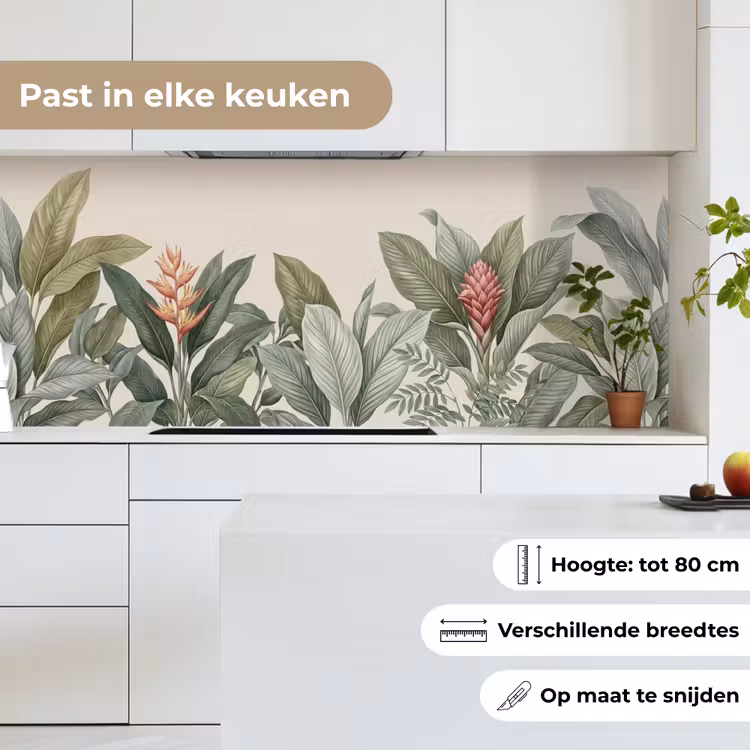 Tropisch - Planten - Modern - Groen keuken achterwand 2 middel -sfeer4_NL