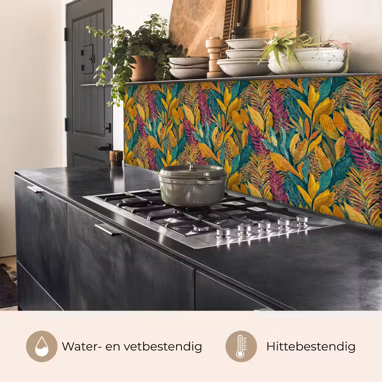 Tropische - Botanisch - Patroon - Kleurrijk - Exotisch keuken achterwand 2 middel 871 -usp_NL