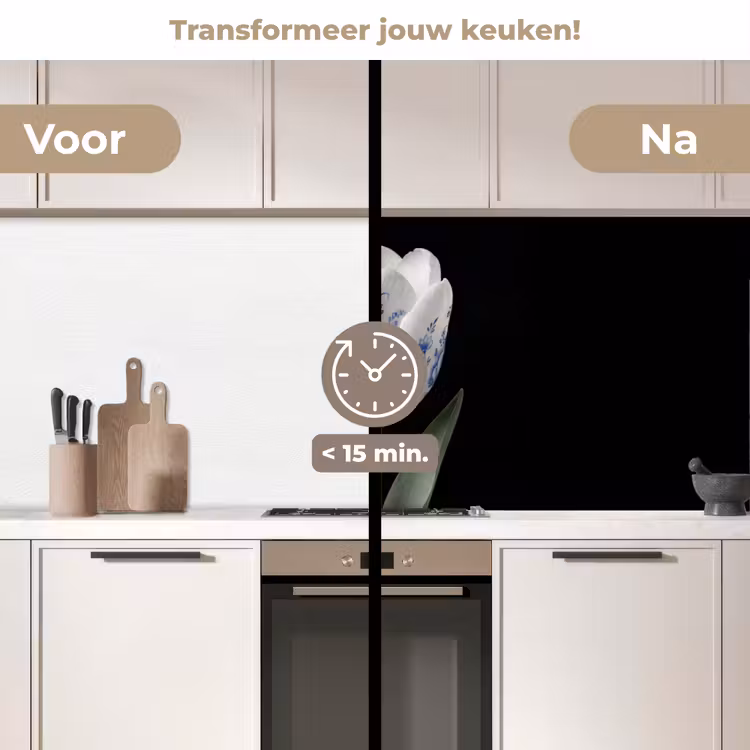 Tulp - Patroon - Blauw keuken achterwand 2 middel -voor-na2_NL