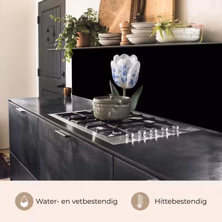 Tulp - Patroon - Blauw keuken achterwand 2 middel -usp_NL
