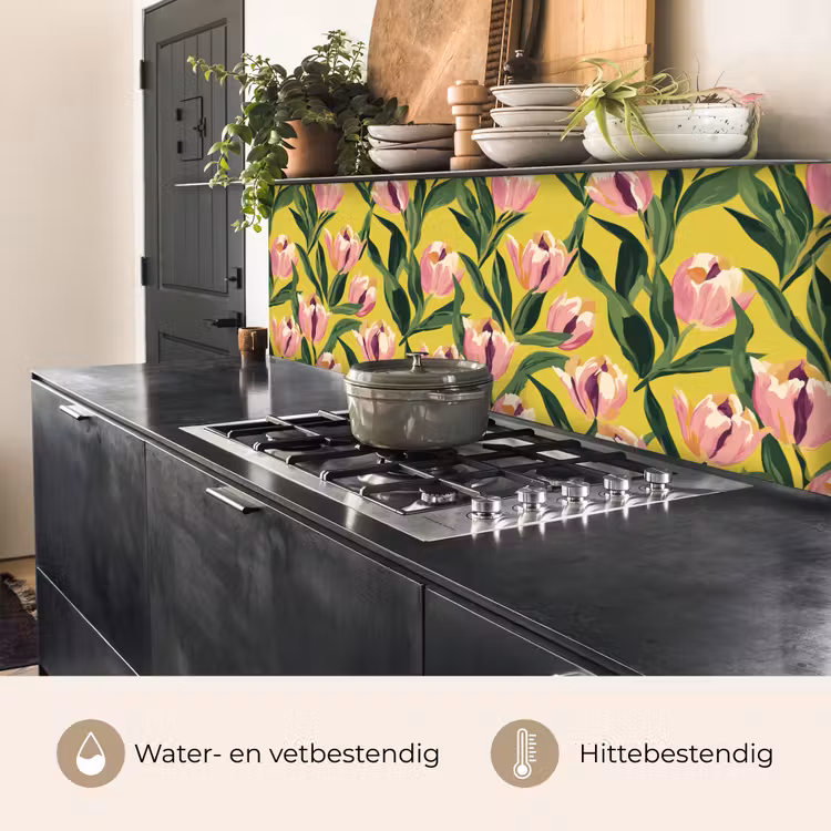 Tulpen - Botanisch - Geel keuken achterwand 2 middel 871 -usp_NL