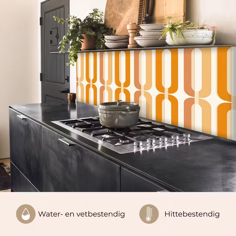 U-vorm - Retro - Oranje keuken achterwand 2 middel 871 -usp_NL