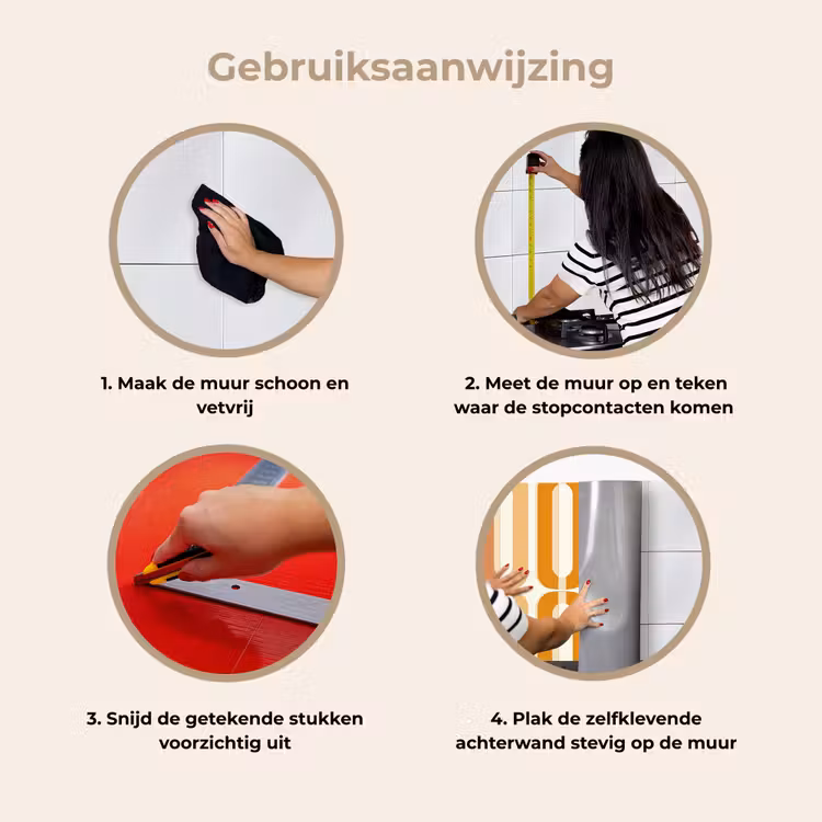 U-vorm - Retro - Oranje keuken achterwand 2 middel 871 -gebruiksaanwijzing_NL