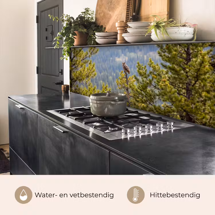 Uil - Oehoe - Bomen - Natuur keuken achterwand 2 middel -usp_NL