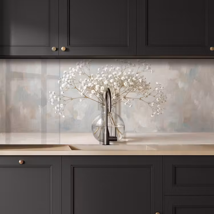 Vaas - Gipskruid - Wit keuken achterwand 2 middel -sfeer1