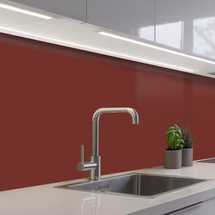 Valentine - Velvet - Rood keuken achterwand 2 middel 871 -3d_schuin