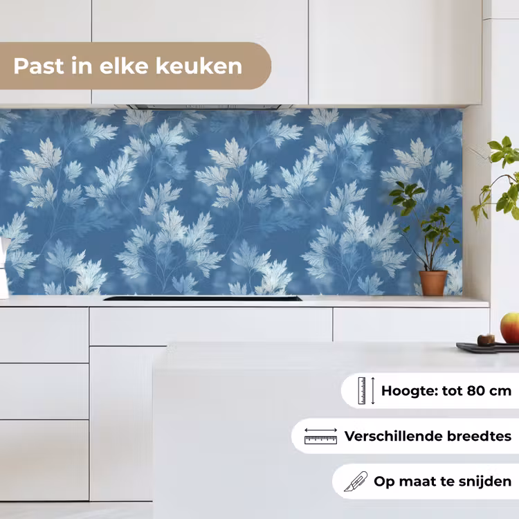 Varen - Botanisch - Patroon - Grijsblauw keuken achterwand 2 middel 871 -sfeer4_NL