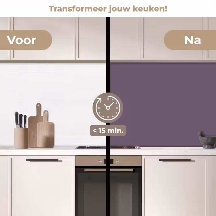 Velvet - Aubergine - Paars keuken achterwand 2 middel 871 -voor-na2_NL