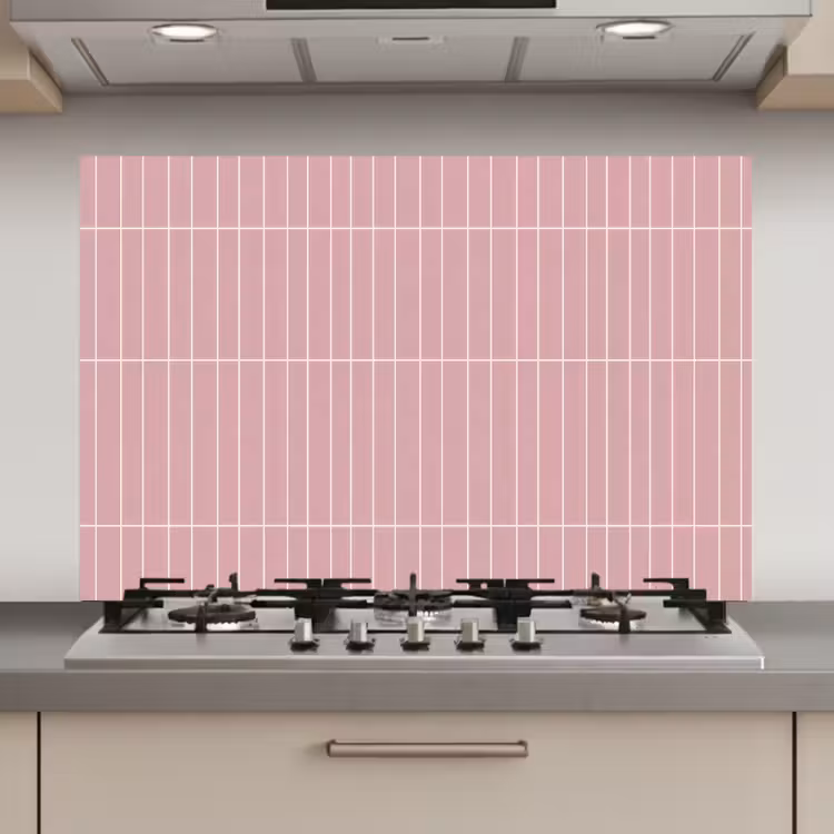 Verticaal - Wandtegel - Lichtroze keuken achterwand spatscherm klein 900 -3d_website