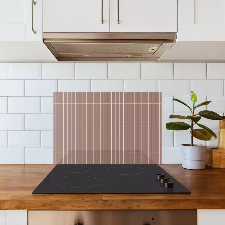 Verticaal - Wandtegel - Terracotta keuken achterwand spatscherm klein 900 -sfeer2