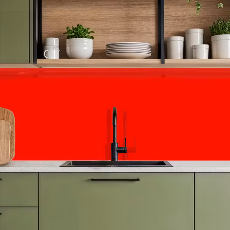 Vibrant - Vermilion - Rood keuken achterwand 2 middel 871 -sfeer3