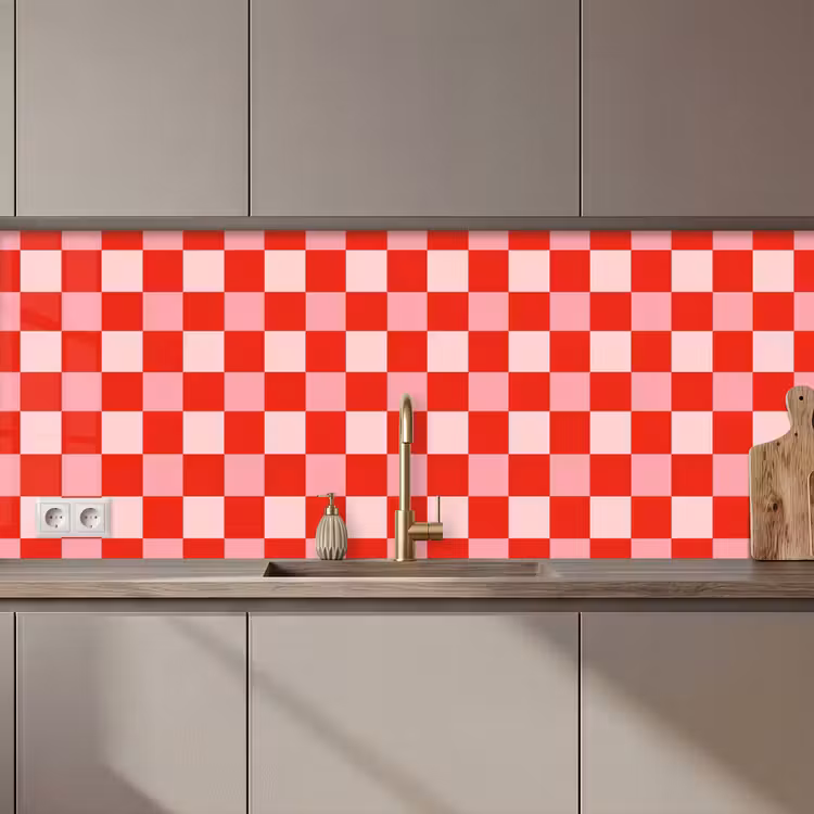 Vierkant - Klassiek - Rood keuken achterwand 2 middel 871 zz_3dshopping