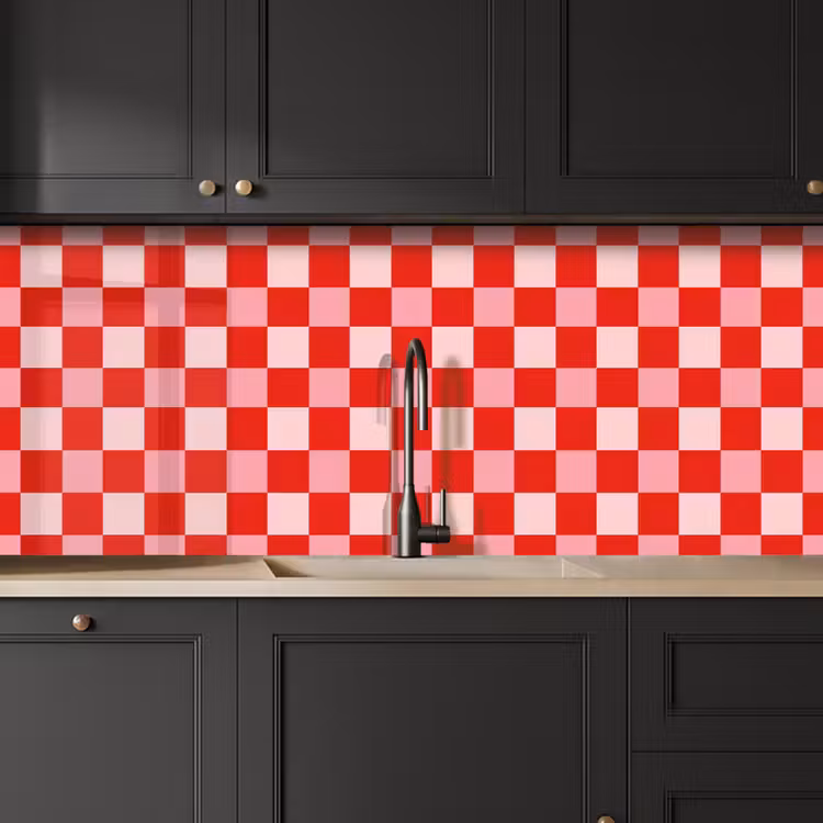 Vierkant - Klassiek - Rood keuken achterwand 2 middel 871 -sfeer1