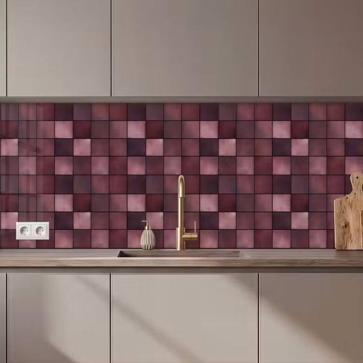 Vierkant - Tegel - Patroon - Paars keuken achterwand 2 middel 871 zz_3dshopping