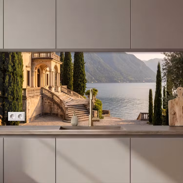 Keuken achterwand - Villa - water -trappen - Villa - water -trappen keuken achterwand 2 middel zz_3dshopping