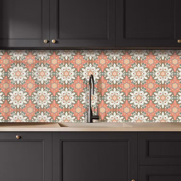 Vintage - Bloemen - Mandala - Patronen keuken achterwand 2 middel 871 -sfeer1