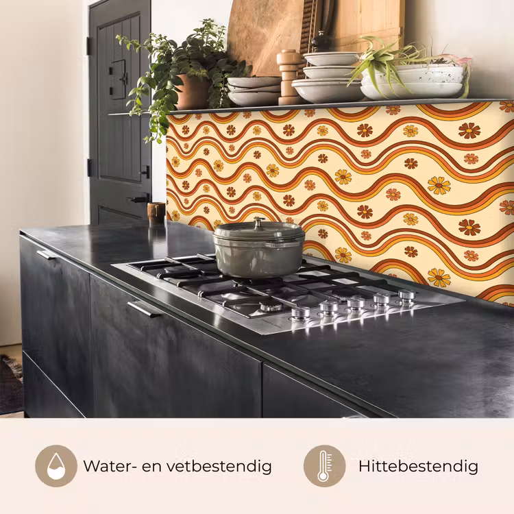 Vintage - Patronen - Bloemen - Regenboog keuken achterwand 2 middel 871 -usp_NL