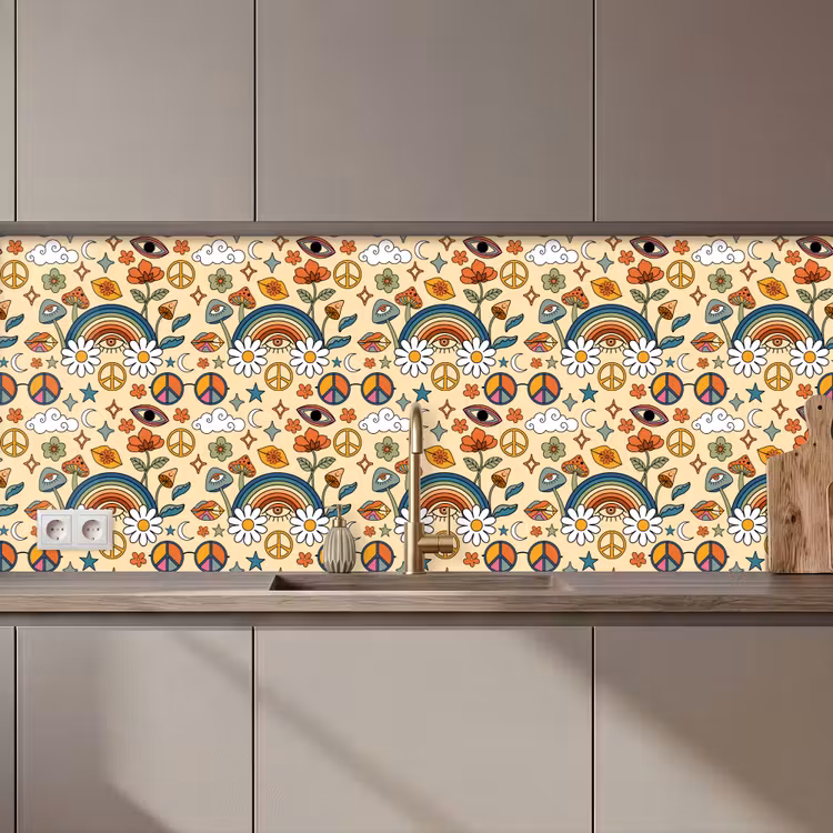 Vintage - Patronen - Zomer keuken achterwand 2 middel 871 zz_3dshopping