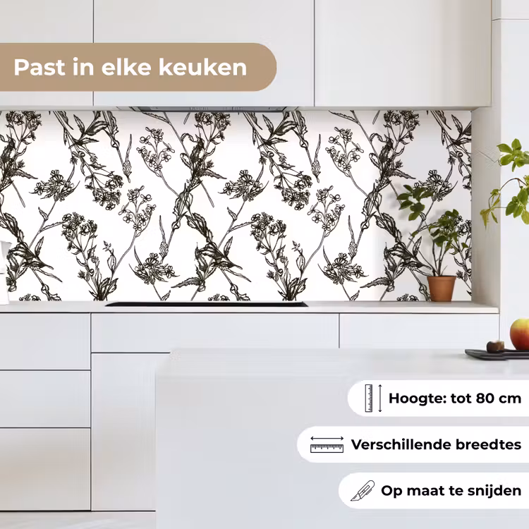 Vintage - Planten - Bloemen - Patronen keuken achterwand 2 middel 871 -sfeer4_NL