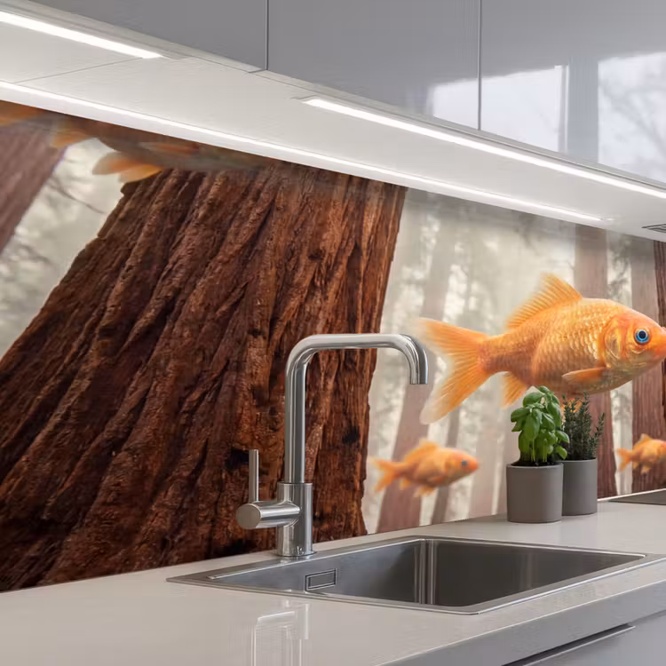 Keuken achterwand - Vis - Bos - Fantasie - Vis - Bos - Fantasie keuken achterwand 2 middel