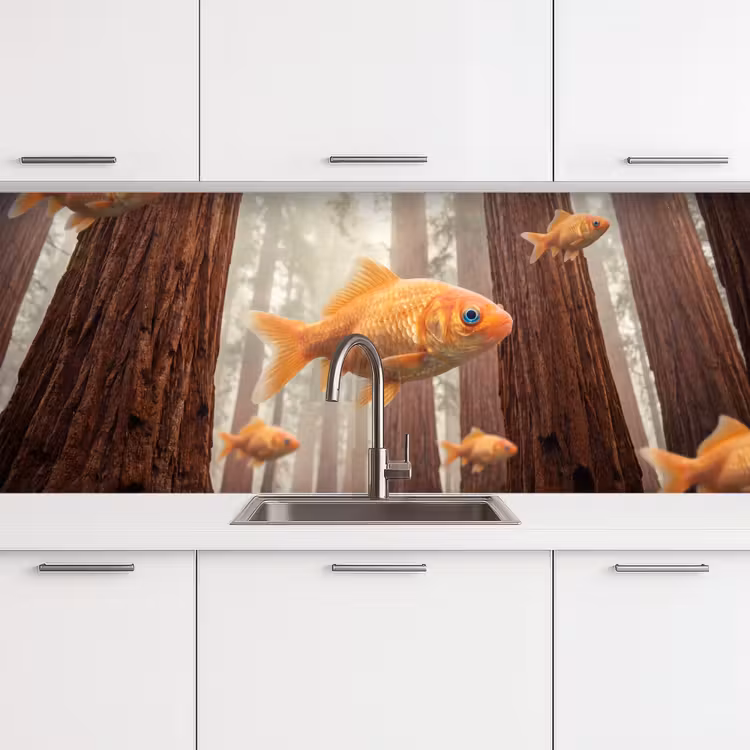 Keuken achterwand - Vis - Bos - Fantasie - Vis - Bos - Fantasie keuken achterwand 2 middel