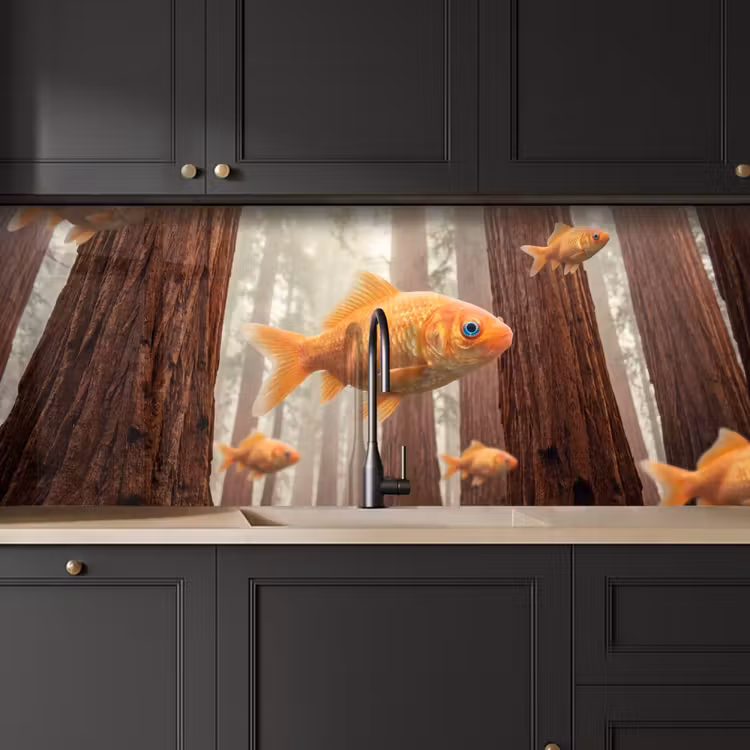 Keuken achterwand - Vis - Bos - Fantasie - Vis - Bos - Fantasie keuken achterwand 2 middel