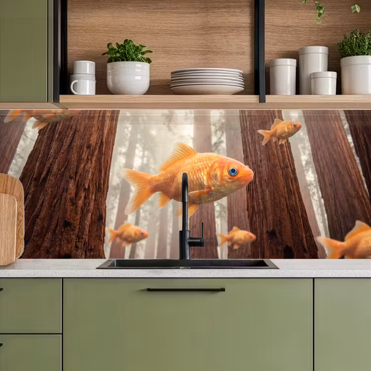 Keuken achterwand - Vis - Bos - Fantasie - Vis - Bos - Fantasie keuken achterwand 2 middel