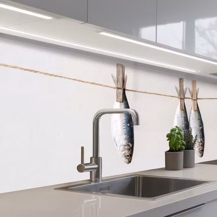 Keuken achterwand - Vis - Hangend - Eten - Vis - Hangend - Eten keuken achterwand 2 middel