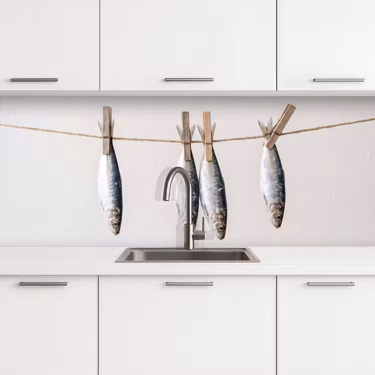 Keuken achterwand - Vis - Hangend - Eten - Vis - Hangend - Eten keuken achterwand 2 middel