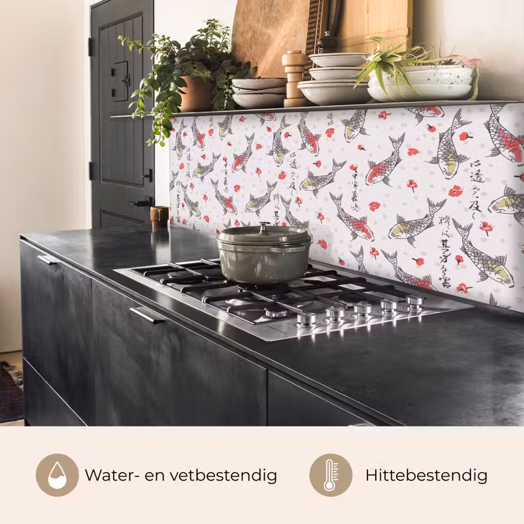 Vis - Koi - Bloemen - Patronen keuken achterwand 2 middel 871 -usp_NL
