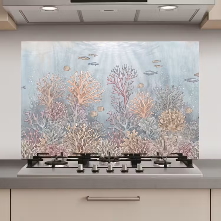 Vis - Koraal - Oceaan - Illustratie - Onderwater keuken achterwand spatscherm klein -3d_website