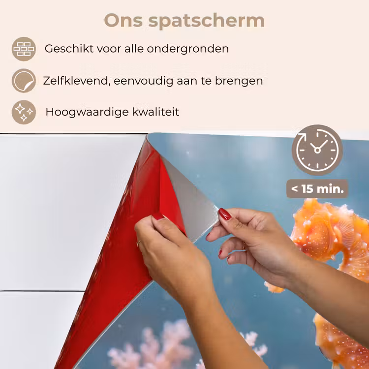 Vis - Koraal - Oceaan - Macro - Oranje keuken achterwand spatscherm klein -spatscherm_NL