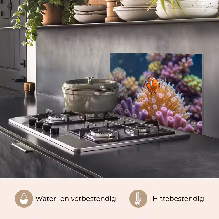 Vis - Koraal - Onderwater - Oranje - Dieren keuken achterwand spatscherm klein -usp_NL
